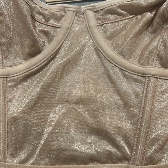 Skims Sheer/Velvet Underwire Top - Picture 2 of 5